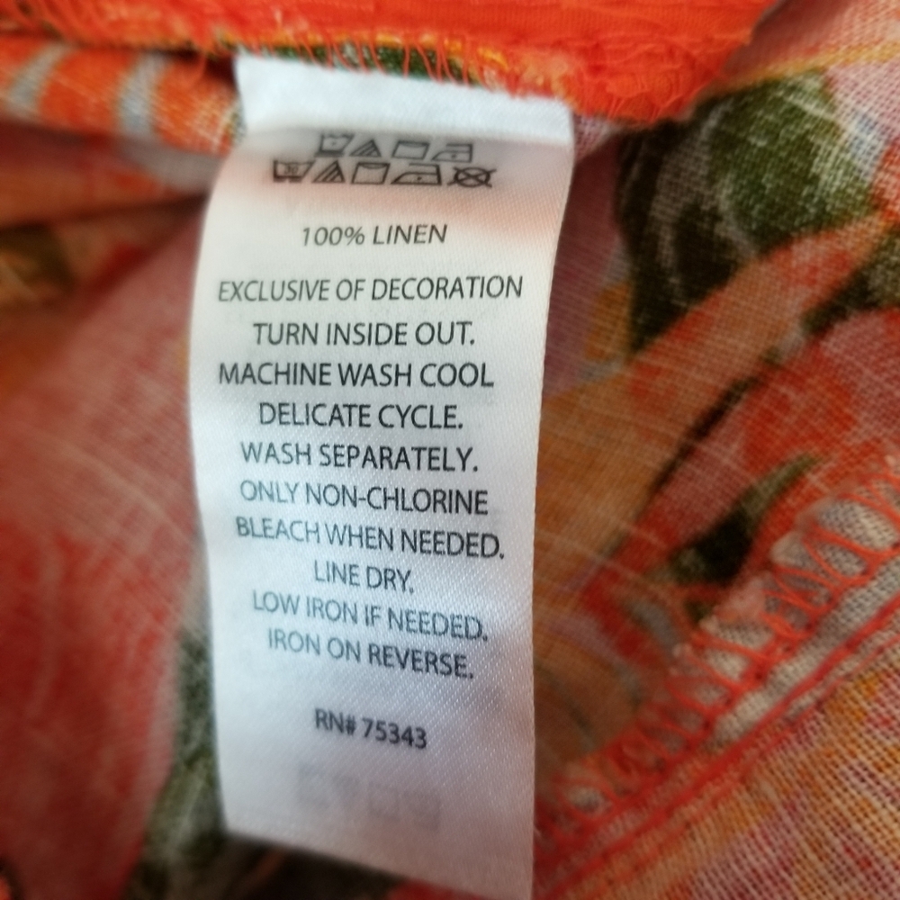 C&C California Linen Tropical Cropped Wide Leg Pants Large NWT - Picture 8 of 9